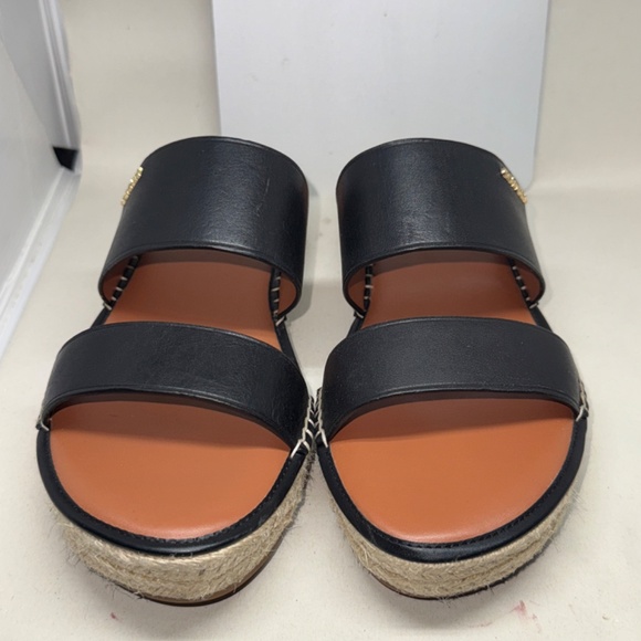 COACH Franca Black Leather Espadrille - Women’s Size 8.5 B With Box MSRP: $178 - Picture 3 of 8